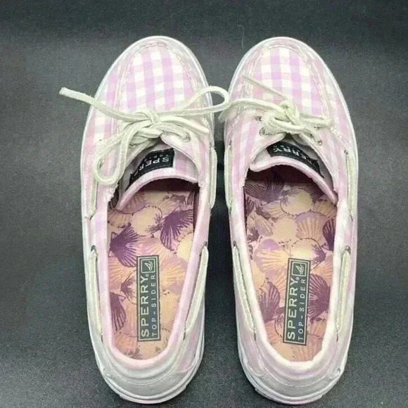 Sperry 9316126 Women's Bahama Pink Checkered Gingham Top-Sider Shoe Size 6M - Picture 5 of 5